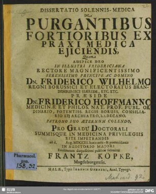 Dissertatio Solennis-Medica De Purgantibus Fortioribus Ex Praxi Medica Eiiciendis