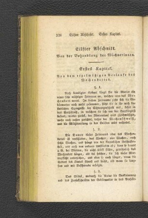 Eilfter Abschnitt. Von der Behandlung der Wöchnerinnen.