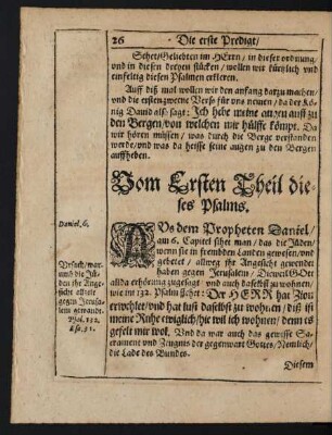 Vom Ersten Theil dieses Psalms.