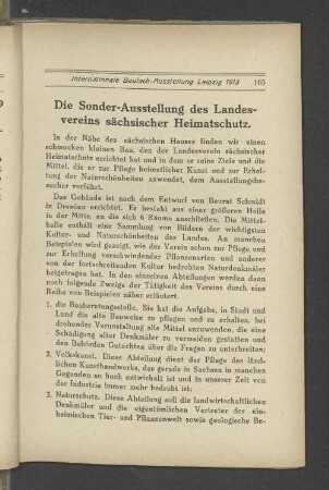 Die Sonder- Ausstellung des Landesvereins sächsischer Heimatschutz.