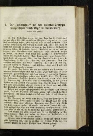 ¬Die¬ "Volksschule" auf dem zwölften deutschen evangelischen Kirchentage in Brandenburg : Referat