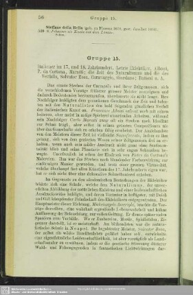 Gruppe 15. Italiener im 17. und 18. Jahrhundert