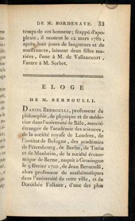 33-93, Eloge de M. Bernoulli.