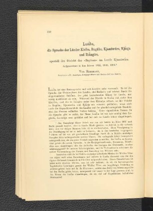 Lusiba die Sprache der Länder Kisiba, Bugabu, Kjamtwara,Kjanja und Ihangiro,