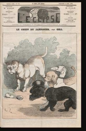 Le chien du jardinier, par Gill
