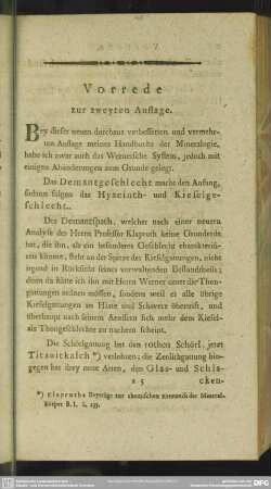 Vorrede zur zweyten Auflage