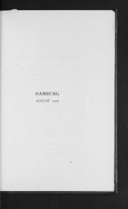 Hamburg August 1906