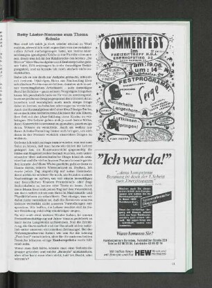Betty Läster-Nonsens zum Thema Schule