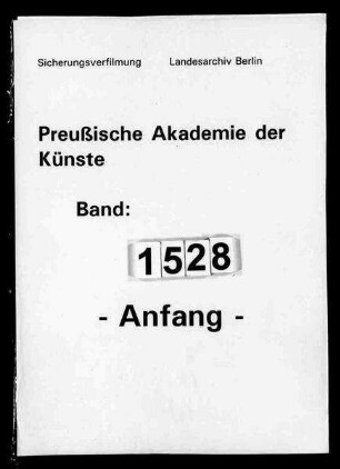 Inventarien der Meisterateliers und Meisterschulen