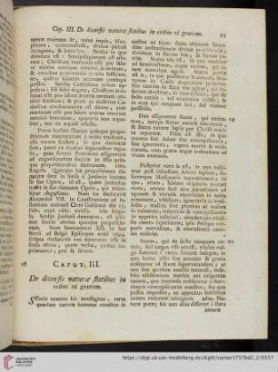 Caput III. De diversis naturae statibus in ordine ad gratiam