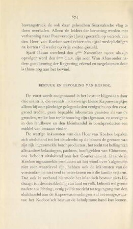 Bestuur en bevolking van Koeboe