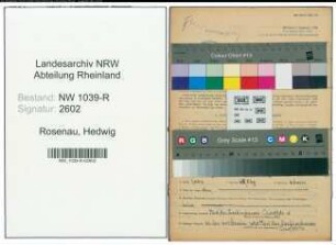 Entnazifizierung Hedwig Rosenau , geb. 03.08.1898 (Lehrerin)
