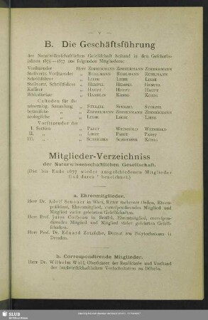 Mitglieder-Verzeichniss der Naturwissenschaftlichen Gesellschaft