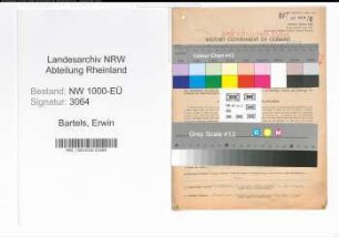Entnazifizierung Erwin Bartels, geb. 17.06.1907 (Angestellter)