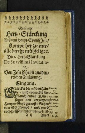 Die I. Hertz-Stärckung