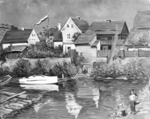 Elblandschaft bei Kresice : Richard Dreher (1875-1932). Elblandschaft bei Kresice . Öl, Leinwand, 54 x 69 cm. Dresden, Galerie Neue Meister 316 (2581C)