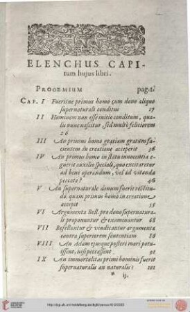 Elenchus Capitum hujus libri