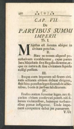 Cap. VII. De Partibus Summi Imperii.