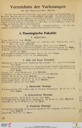Verzeichnis der Vorlesungen für das Wintersemester 1939/40