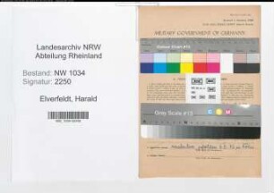 Entnazifizierung Harald Von Elverfeldt , geb. 06.02.1900 (Generalmajor)