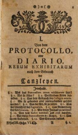 Friderich Carl Mosers Kleine Schriften, zur Erläuterung des Staats- und Völckerrechts, wie auch des Hof- und Canzley-Ceremoniels. 6