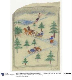 Wintersport-Ansicht (Figürliche Darstellungen)