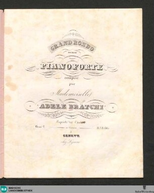 Grand rondo pour le pianoforte : oeuv. 2
