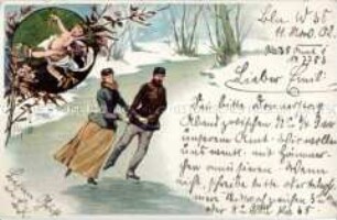 Paar beim Eislaufen