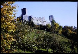 Rötteln: Burgruine, Gesamtansicht von Westen