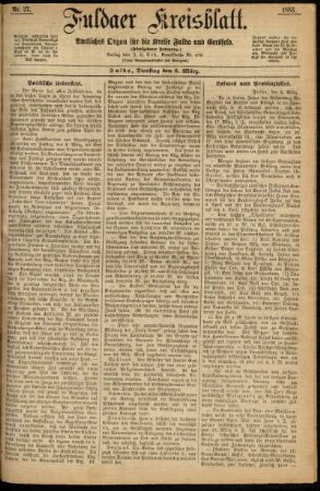Ausgabe vom Dienstag, den 06. März 1883.