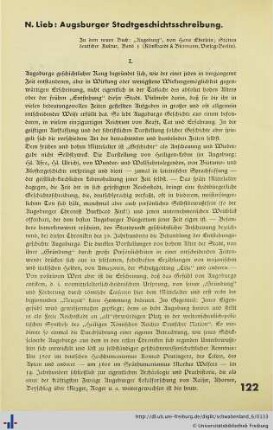 Augsburger Stadtgeschichtsschreibung.