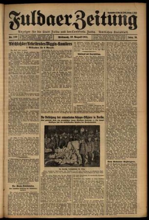 Ausgabe vom Mittwoch, den 19. August 1931.