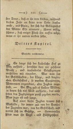 Drittes (i.e. Fünftes) Kapitel. Mathilde verschwindet