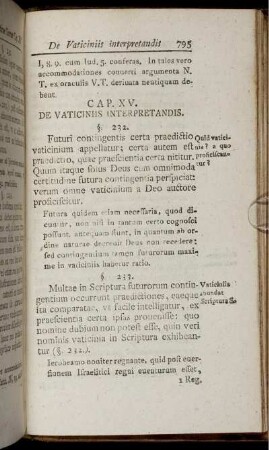Cap. XV. De Vaticiniis Interpretandis.