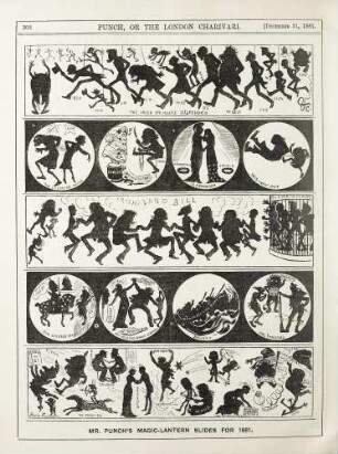 Mr. Punch's magic-lantern slides for 1881