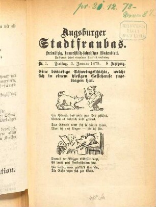 Augsburger Stadtfraubas. 1879 = Jg. 8