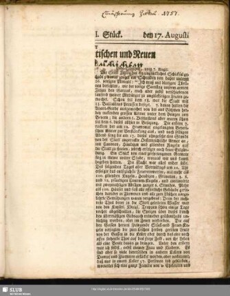 Zeitungsbericht Einäscherung Zittaus