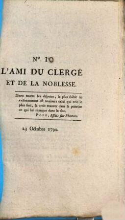 Le défenseur des opprimés. 10. 1790