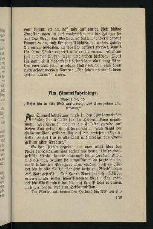 135-144, 20. Am Himmelfahrtstage