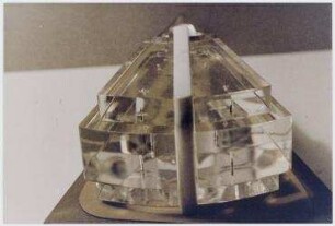 Wettbewerb Museum für Moderne Kunst (nicht realisiert) – Modellansicht. Frankfurt am Main, Domstraße 10-12, Braubachstraße 8, Berliner Straße