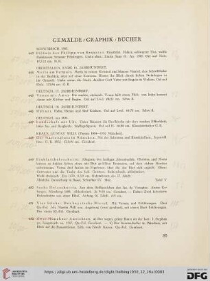 Gemälde, Graphik, Bücher (Nr. 443-463)
