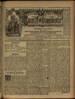 Ausgabe vom Sonntag, den 20. April 1919.