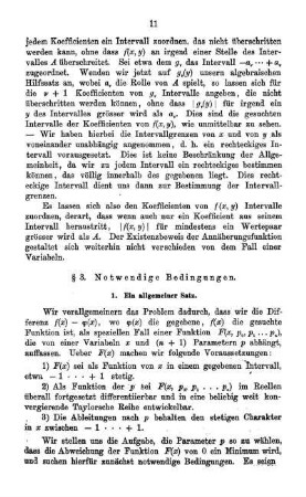 § 3. Notwendige Bedingungen