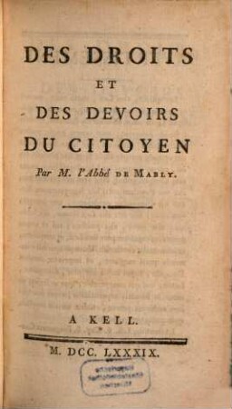 Des Droits Et Des Devoirs Du Citoyen