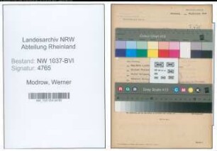 Entnazifizierung Werner Modrow , geb. 02.12.1909 (Forstrentmeister)
