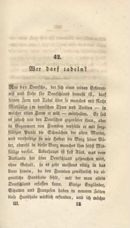 42. Wer darf tadeln?