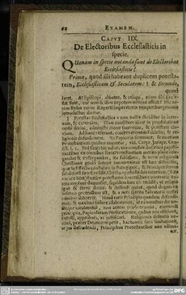 Caput IIX. De Electoribus Ecclesiasticis in specie