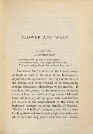 Flower and weed : a novel