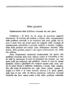 0e-0f, Tema quarto: Organizzazione della profilassi criminale nei vari paesi