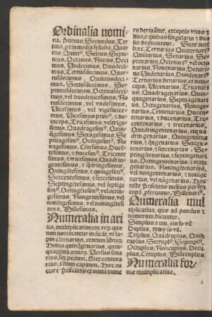 Numeralia in arius ...